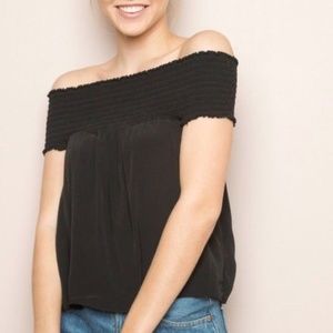 Brandy Melville Black Seymour Bardot Top